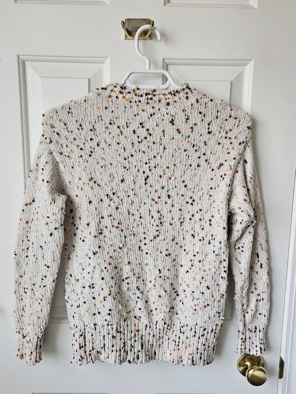 Grace & Lace Cream Multicolor Confetti Knit Sweater XS - Picture 3 of 5